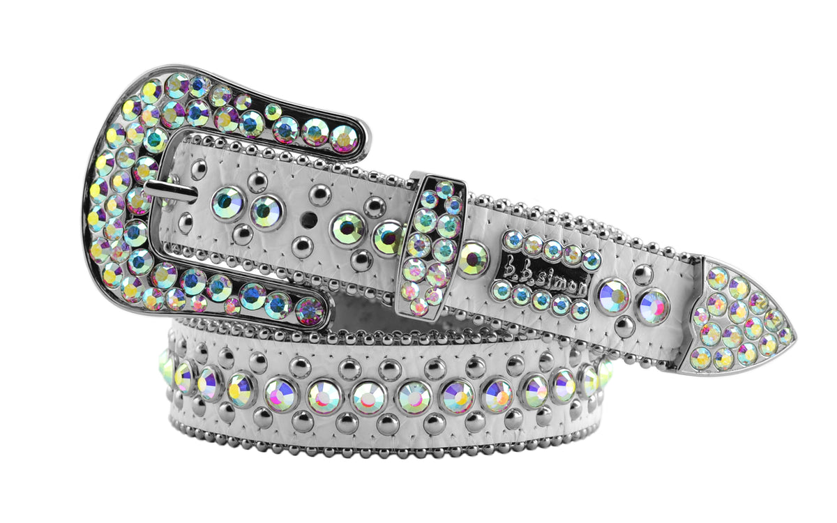 B.B. Simon Kish S White Sky Aurora Belt - Zunzle